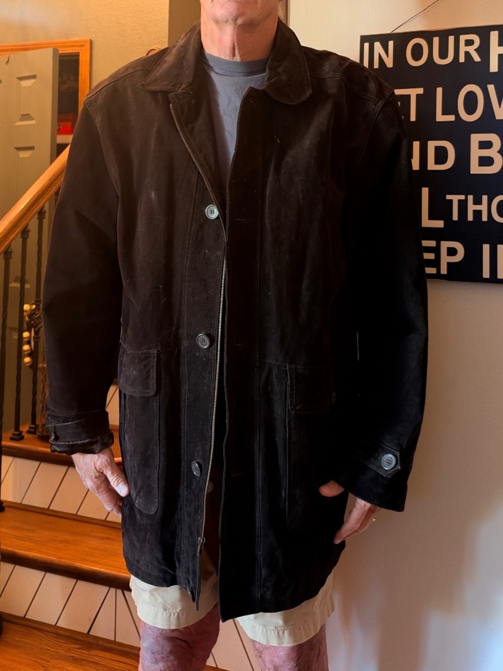 Men’s 2XLT leather coat